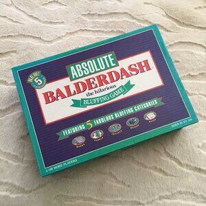 Absolute Balderdash Board Game Unused Opened Pieces Still Sealed Vintag